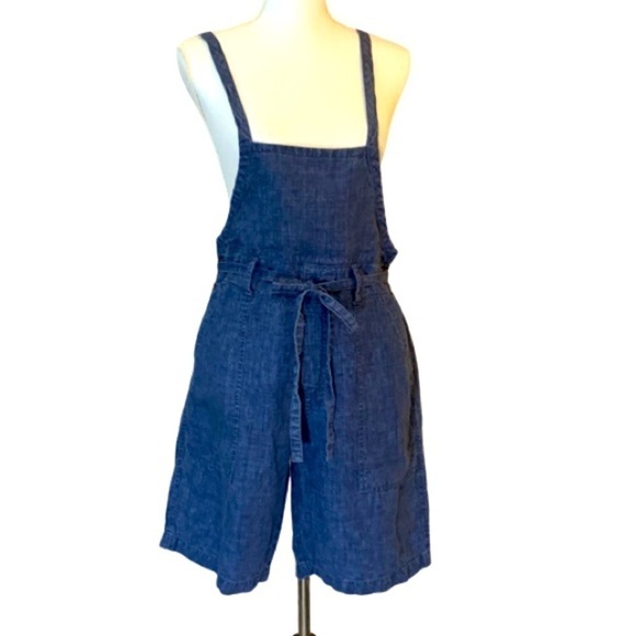 Current/Elliott Chore Overalls, bib, 0/27, bohemian, linen, prariecore - Picture 2 of 8